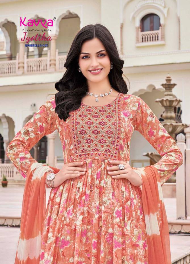 Jyotika Vol 8 By Kavya Capsule Foil Printed Kurti With Bottom Dupatta Wholesale Shop In Surat